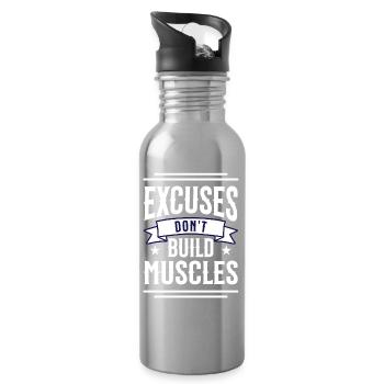 Don't excuse - Water bottle with straw - silver - Right