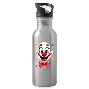 Déguisement de clown de carnaval Carnaval Carnaval - Gourde avec paille intégrée - argent clair - Droite