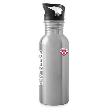 GRÖNLAND DÄNEMARK | SEIT 1814 - Trinkflasche mit integriertem Trinkhalm - Lightsilver - Rechts