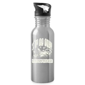 Humour de mème rétro de raton laveur - Je suis tellement sexy - Gourde avec paille intégrée - argent clair - Droite