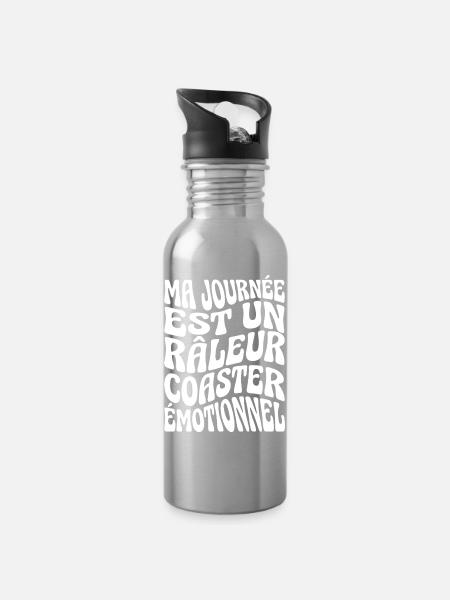 Grumpy Humor Complainer Untersetzer - Trinkflasche mit integriertem Trinkhalm - Lightsilver