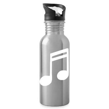 Note de musique Note de musique Blanche - Gourde avec paille intégrée - argent clair - Droite