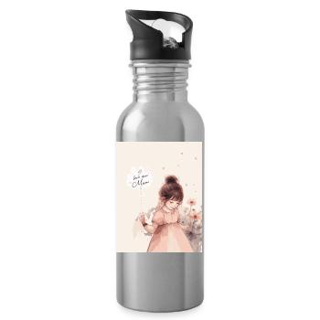 Sweet Daughter Love Mum - Trinkflasche mit integriertem Trinkhalm - Lightsilver - Rechts