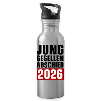 Junggesellenabschied 2026 - Trinkflasche mit integriertem Trinkhalm - Lightsilver - Rechts