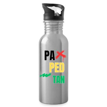 pa_ped_tan - Trinkflasche mit integriertem Trinkhalm - Lightsilver - Rechts