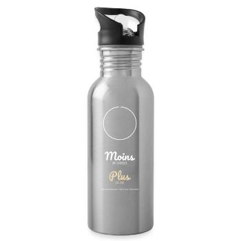 Plus De Vie - Gourde avec paille intégrée - argent clair - Droite