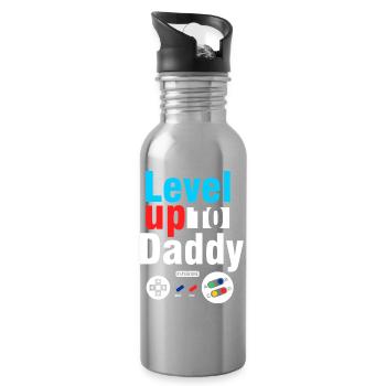 Chemise Monte de niveau jusqu’à Papa Gamer - Gourde avec paille intégrée - argent clair - Droite