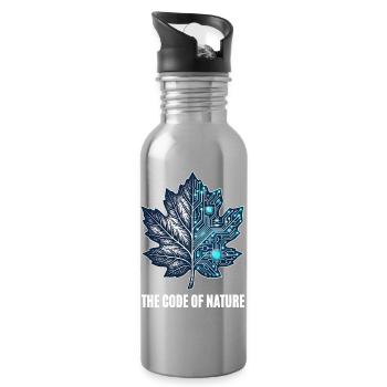 The Code Of Nature - Water bottle with straw - silver - Right