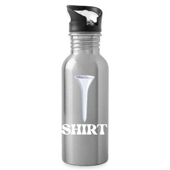 Golf Tee Wortspiel Lustiger Golfer Wortspiel Humor - Trinkflasche mit integriertem Trinkhalm - Lightsilver - Rechts