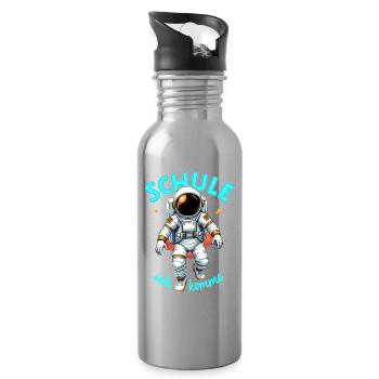 Schulkind 2026 Einschulung 2026 Schulanfang - Trinkflasche mit integriertem Trinkhalm - Lightsilver - Rechts