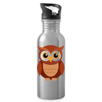 Baby Owl - Trinkflasche mit integriertem Trinkhalm - Lightsilver - Rechts