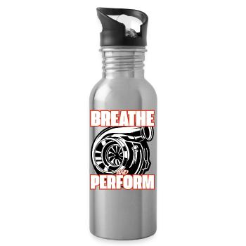 Turbocharger - Trinkflasche mit integriertem Trinkhalm - Lightsilver - Rechts