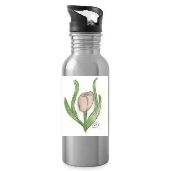 Tulip - Water bottle with straw - silver - Right