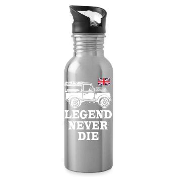 Legend_Never_Die - Gourde avec paille intégrée - argent clair - Droite