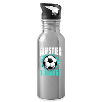 Schulkind 2026 Einschulung 2026 Schulanfang - Trinkflasche mit integriertem Trinkhalm - Lightsilver - Rechts