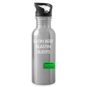 Beef Blastin Queefs - Trinkflasche mit integriertem Trinkhalm - Lightsilver - Rechts