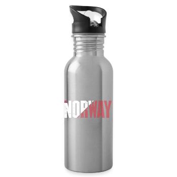 Nordway Bold Nordic Banner - Trinkflasche mit integriertem Trinkhalm - Lightsilver - Rechts