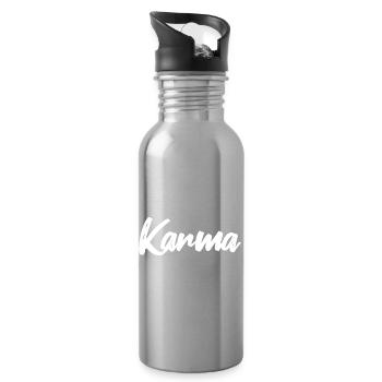 Karma - Water bottle with straw - silver - Right