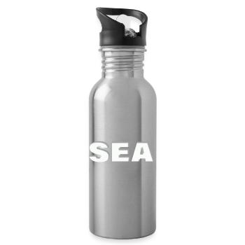 SEA - Water bottle with straw - silver - Right