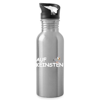 Auf Keinsten Möwe - Trinkflasche mit integriertem Trinkhalm - Lightsilver - Rechts