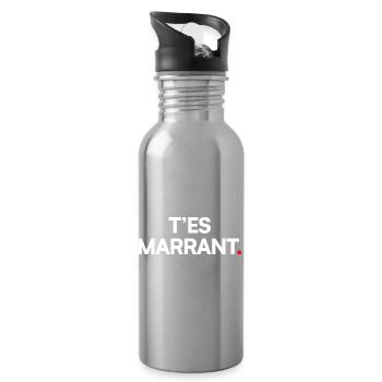 T’es marrant - Gourde avec paille intégrée - argent clair - Droite