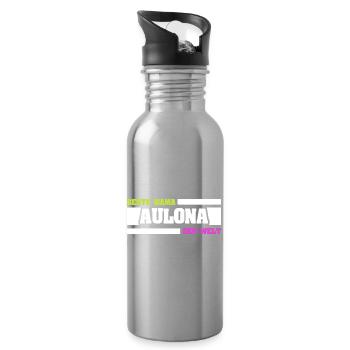 Beste Mama Alona der Welt - Trinkflasche mit integriertem Trinkhalm - Lightsilver - Rechts