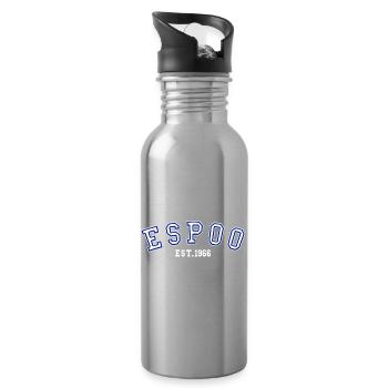 Espoo Est. 1966 - Water bottle with straw - silver - Right