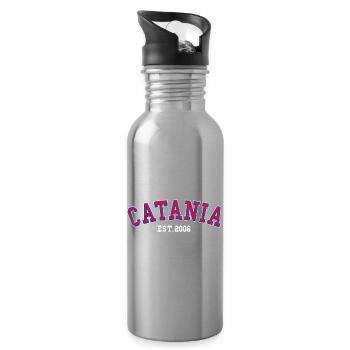 Catania Est. 2006 - Water bottle with straw - silver - Right