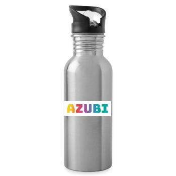Azubi Tshirt coloured - Trinkflasche mit integriertem Trinkhalm - Lightsilver - Rechts