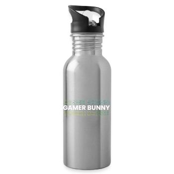 Games, Gamer, Gamescon - Trinkflasche mit integriertem Trinkhalm - Lightsilver - Rechts