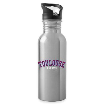 Toulouse Est. 1975 - Water bottle with straw - silver - Right