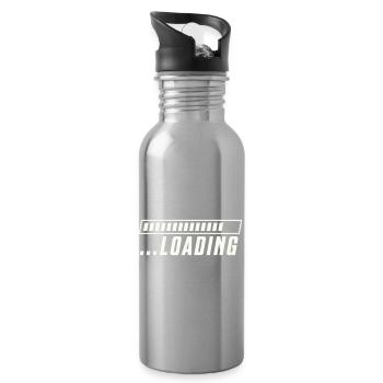 Ladebalken Loading Fortschritt - Trinkflasche mit integriertem Trinkhalm - Lightsilver - Rechts