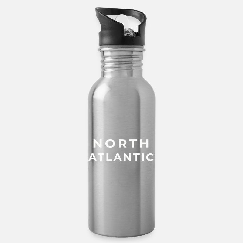NORTH ATLANTIC | Wild Authenticity - Water bottle with straw - silver