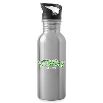 Rotterdam Est. 1976 - Water bottle with straw - silver - Right