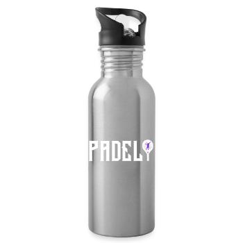 Padel - Gourde avec paille intégrée - argent clair - Droite