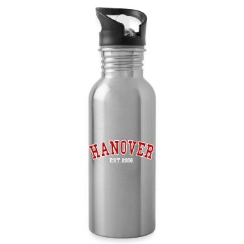 Hannover Gründung 2006 - Trinkflasche mit integriertem Trinkhalm - Lightsilver - Rechts