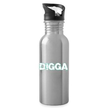 Danish - Water bottle with straw - silver - Right