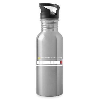 Systemfehler 99% Ladezustand - Trinkflasche mit integriertem Trinkhalm - Lightsilver - Rechts