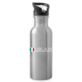 Milan - Gourde avec paille intégrée - argent clair - Droite