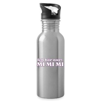 ICH HÖR NUR MI MI MI - Trinkflasche mit integriertem Trinkhalm - Lightsilver - Rechts