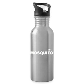 MOSQUITO - Water bottle with straw - silver - Right