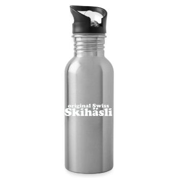 Skihäsli suisse original - Gourde avec paille intégrée - argent clair - Droite