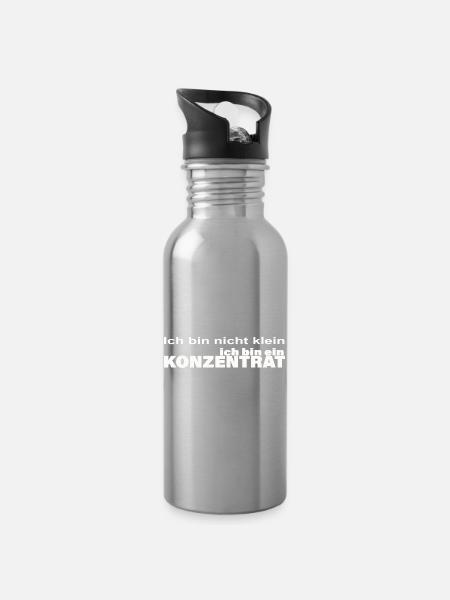 KONZENTRAT - Trinkflasche mit integriertem Trinkhalm - Lightsilver