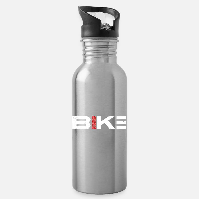Vélo - Gourde avec paille intégrée - argent clair