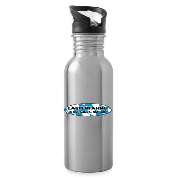 LASTERFAHREI - Do Reggae Mi Ned Auf! BAYERN Oval - Trinkflasche mit integriertem Trinkhalm - Lightsilver - Rechts