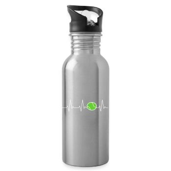 Balle de tennis Heartbeat Tennis - Gourde avec paille intégrée - argent clair - Droite