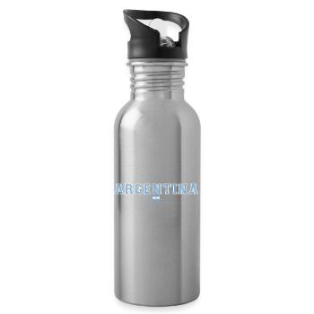 Argentina - Trinkflasche mit integriertem Trinkhalm - Lightsilver - Rechts