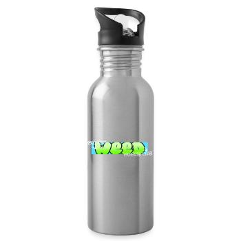 Smoke Weed Every Day - Trinkflasche mit integriertem Trinkhalm - Lightsilver - Rechts