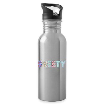 Sweety Sweetheart - Water bottle with straw - silver - Right
