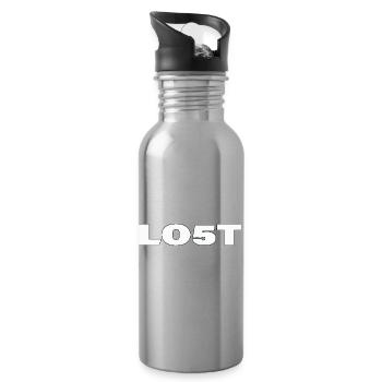 LO5T - Trinkflasche mit integriertem Trinkhalm - Lightsilver - Rechts